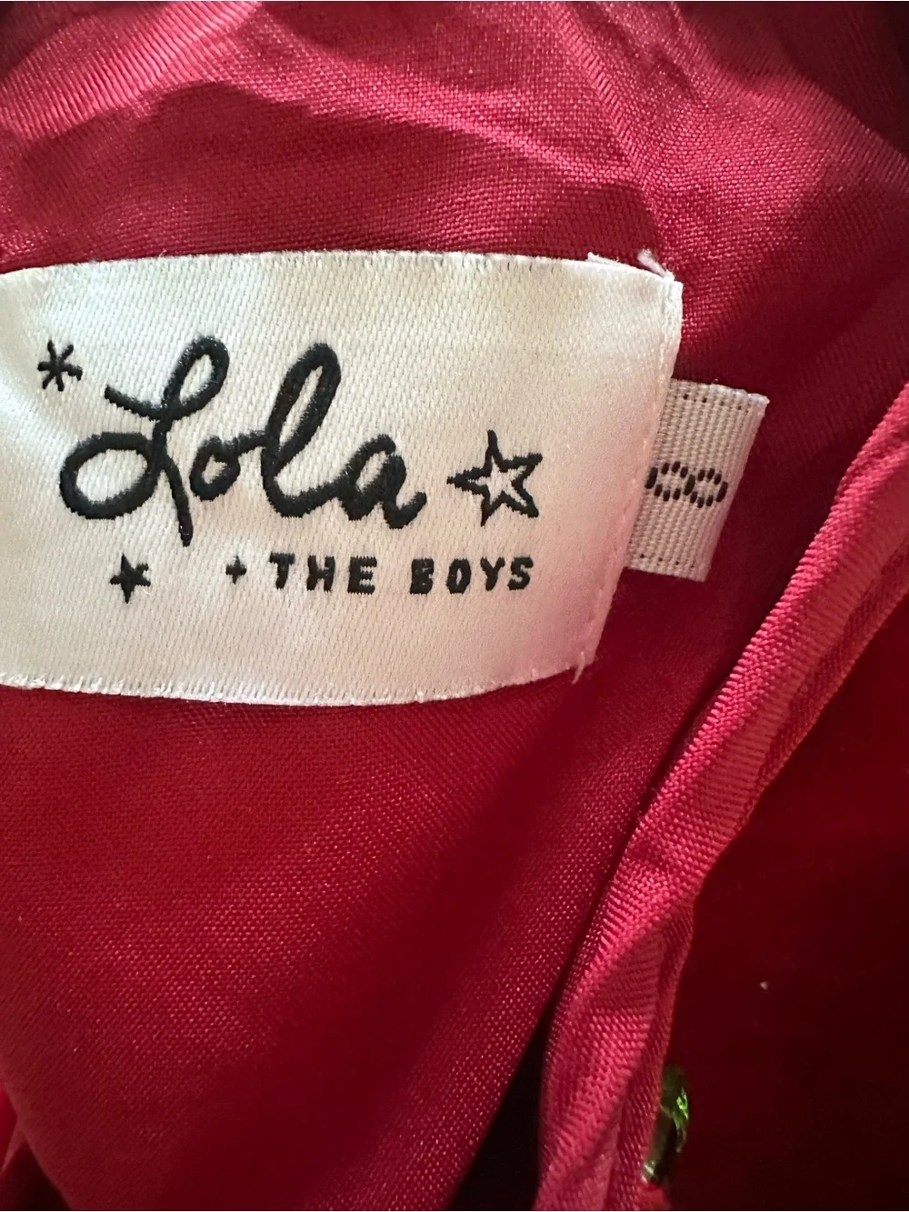 Lola & The Boys velvet rainbow gem burgundy puff sleeve Christmas dress 8